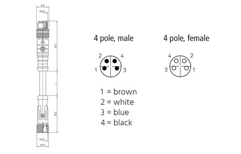 M8 - 4 Pole Male/Female